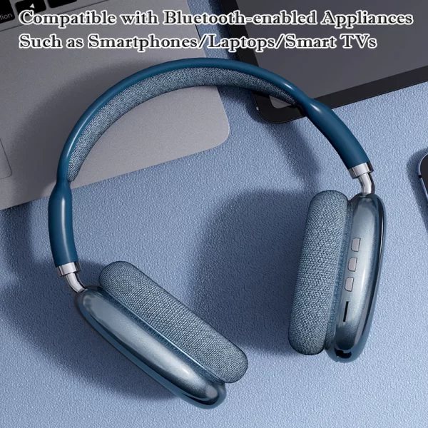 P9 Wireless Bluetooth Headphones With Mic Noise Cancelling Headsets Stereo Sound Earphones Sports Gaming Headphones Supports TF - Image 2